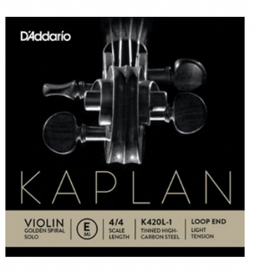 Kaplan Golden Spiral Solo E Aluminum wound on steel core, loop end Violin String