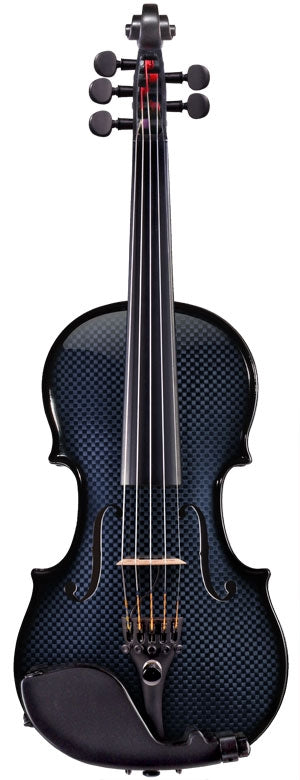 Glasser AE 5-String Acoustic/Electric Violin Blue Front