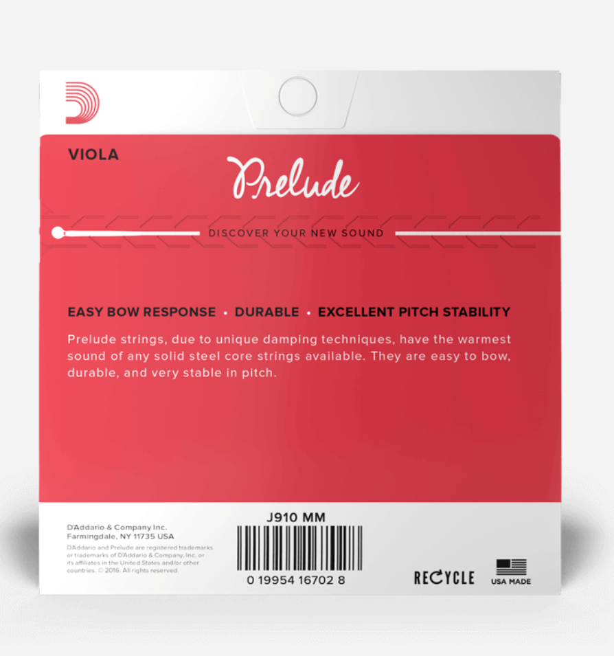 Prelude Viola Strings Set - Solid Steel Core