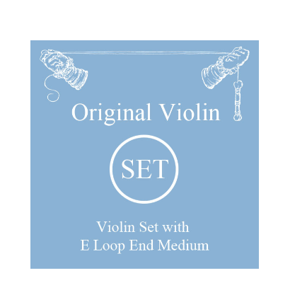 Larsen Violin Gold E & Silver D String Set, Ball End or Loop End