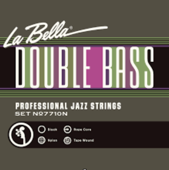 La Bella Professional Jazz Black Nylon Tape Wound Ropecore D String