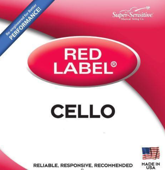 Red Label Cello D Nickel String