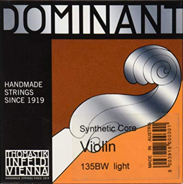 Dominant Violin E Chrome steel, gold-plated, loop String