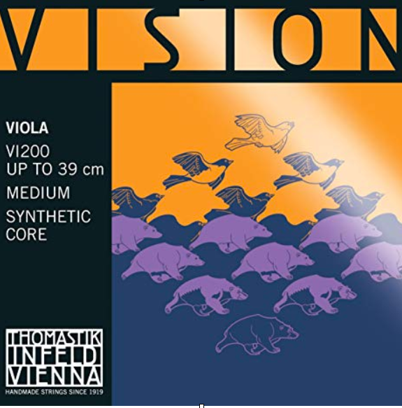 Vision Violin Advanced Synthetic Core D Synthetic core, silver wound string