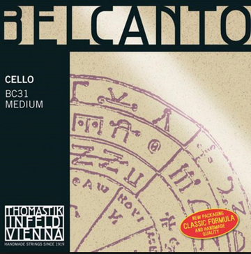 Belcanto Cello D Steelcore, chrome wound string