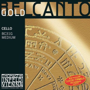 Belcanto Cello Gold C Tungsten/multi-alloy spiral core string