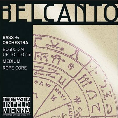 Belcanto Bass E Soloist. Ropecore, chrome wound string
