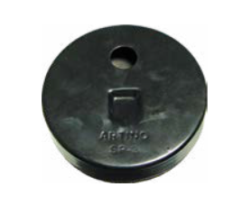 Artino endpin stop - round, metal.
