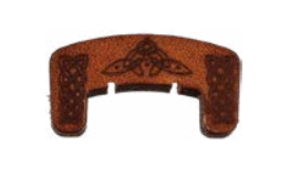 Leather violin mute with celtic knot