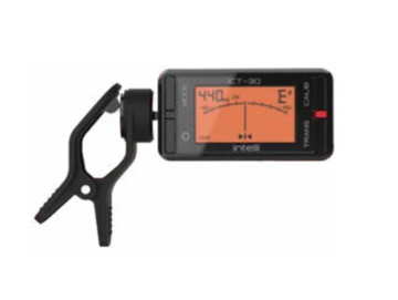 Intelli clip-on black chromatic tuner with backlight
