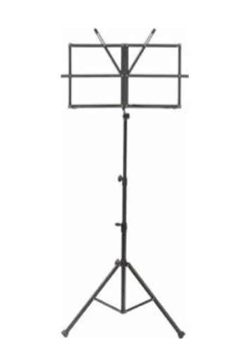 Black collapsible music stand w/ carrying bag