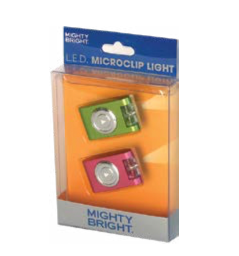 Mighty Bright Green and pink Micro-Light Microclip 2-Pack